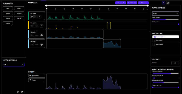 The Haptic Composer