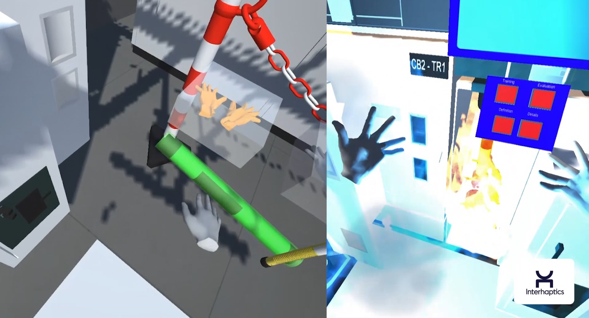 complex scenario hand tracking vr training