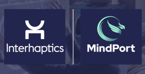 Interhaptics and Mindport Collaboration Graphic